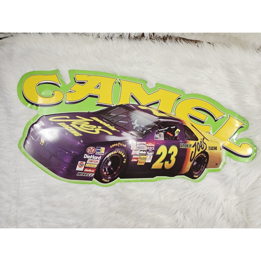 Super Cool Vintage Rare Camel Racing Metal Sign 1994 Smokin JOES racing Wall